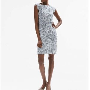 M. M. LaFleur The Sarah Dress Marble Blue/White Size 2